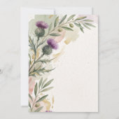 Schotse Distel Lavendel Save The Date Kaart (Achterkant)