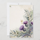 Schotse Distel Olijf Botanisch Save The Date (Achterkant)