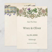 Schotse Distel Roos Keltisch Hart Save the Date C (Voorkant / Achterkant)