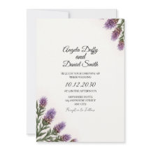 Schotse Distel Script Trouw Uitnodiging | Water