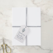 Schotse Distel Stofblauwe Bloem Bruidsdouche Cadeaulabel (Met Touw)