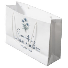 Schotse Distel Stofblauwe Bloem Bruidsdouche Groot Cadeauzakje