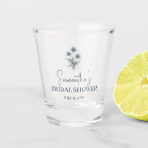 Schotse Distel Stofblauwe Bloem Bruidsdouche Shot Glas