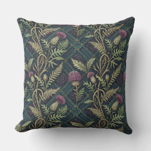Schotse Distel & Tartan Erfgoed Bloempatroon Kussen