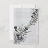 Schotse Distel Tartan Huwelijk Save The Date (Achterkant)