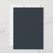 Schotse Distel Tartan Navy Goud Uitnodiging (Achterkant)