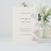 Schotse Distel Tartan Save the Date | Gouden Emble (Staand voorkant)