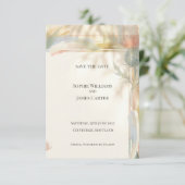 Schotse Distel Tartan Save the Date | Gouden Emble (Staand voorkant)
