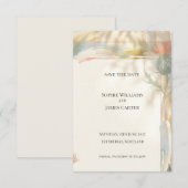 Schotse Distel Tartan Save the Date | Gouden Emble (Voorkant / Achterkant)