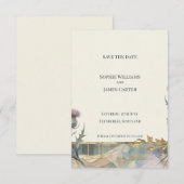 Schotse Distel Tartan Save the Date Kaart (Voorkant / Achterkant)