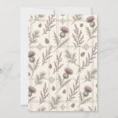 Schotse Distel Tartan Trouw Uitnodiging (Achterkant)