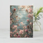 Schotse Distel Trouw Uitnodiging | Florale Boho (Staand voorkant)