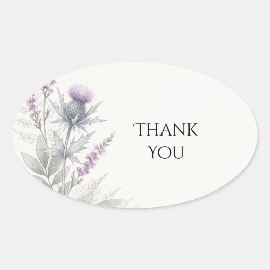 Schotse Distel Varen Bedankt Sticker (Voorkant)