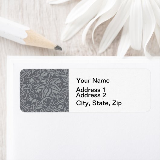 Schotse distelknoop William Morris Style Etiket (Insitu)