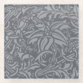 Schotse distelknoop William Morris Style Glazen Onderzetter (Voorkant)