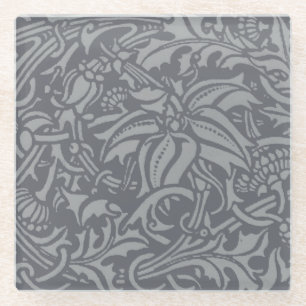 Schotse distelknoop William Morris Style Glazen Onderzetter