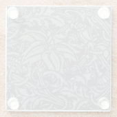 Schotse distelknoop William Morris Style Glazen Onderzetter (Achterkant)