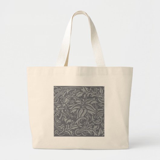 Schotse distelknoop William Morris Style Grote Tote Bag (Voorkant)