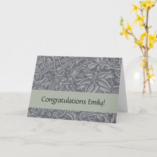 Schotse distelknoop William Morris Style Kaart (Gele Bloem)