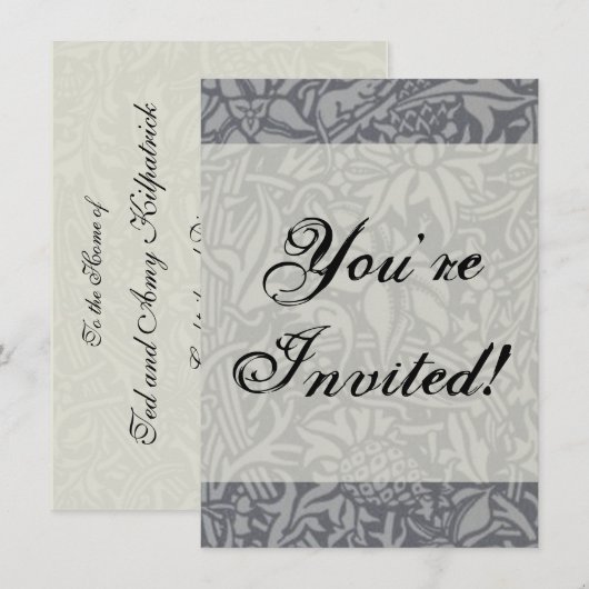 Schotse distelknoop William Morris Style Kaart (Voorkant / Achterkant)