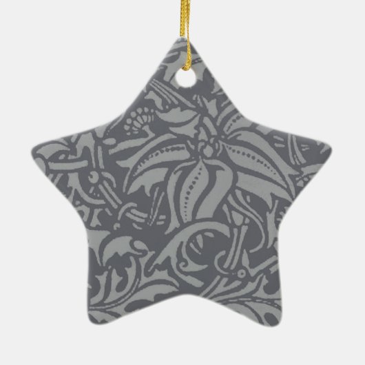 Schotse distelknoop William Morris Style Keramisch Ornament (Achterkant)