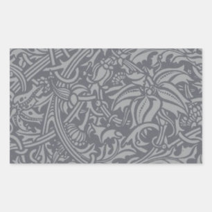 Schotse distelknoop William Morris Style Rechthoekige Sticker