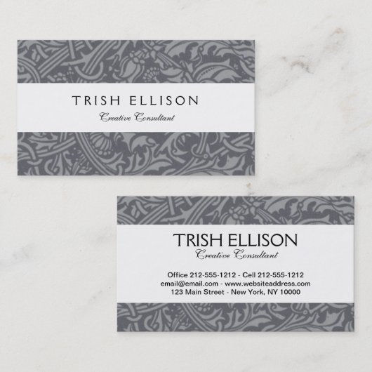 Schotse distelknoop William Morris Style Visitekaartje (Voorkant / Achterkant)