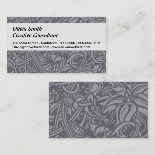 Schotse distelknoop William Morris Style Visitekaartje (Voorkant / Achterkant)