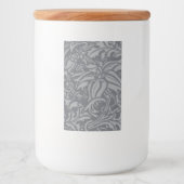 Schotse distelknoop William Morris Style Voedselcontainer Etiket (Voorkant)