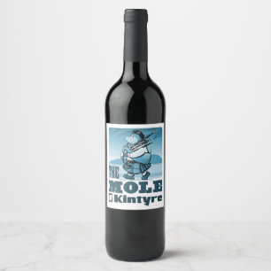 Schotse doedelzak spelen mol van kintyre wijn etiket