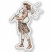  Schotse doedelzakspeler Sticker (Voorkant)