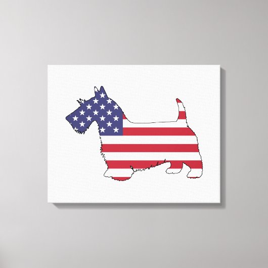 Schotse doodsbang - "amerikaanse vlag" canvas afdruk (Voorkant)