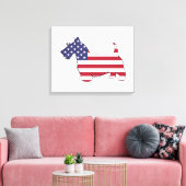 Schotse doodsbang - "amerikaanse vlag" canvas afdruk (Insitu (Woonkamer))
