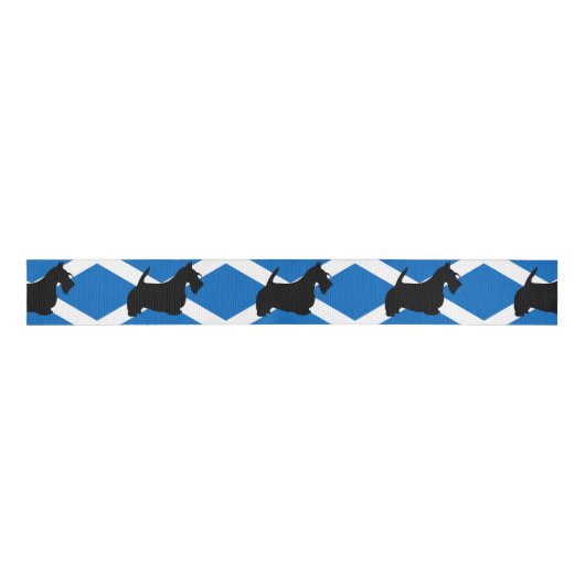 schotse doodsbang silhouette Scotland flag.png Grosgrain Lint (Voorkant)