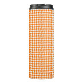 Schotse doodsbange tumbler, Oranje houndstooth Thermosbeker (Achterkant)