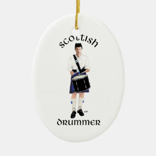 Schotse Drummer - Blauwe Kilt Keramisch Ornament
