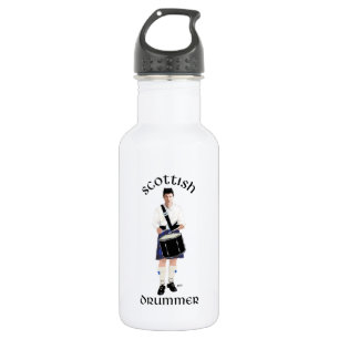 Schotse Drummer - Blauwe Kilt Waterfles