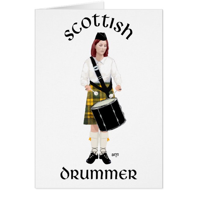 Schotse Drummer - Gele Kilt (Voorkant)