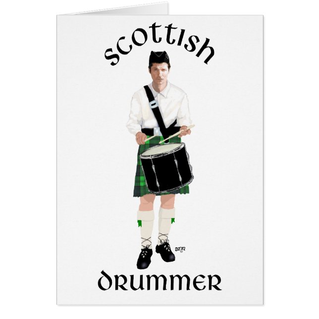 Schotse Drummer - Groene Kilt (Voorkant)