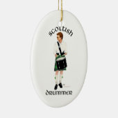 Schotse Drummer - Groene Kilt Keramisch Ornament (Rechts)