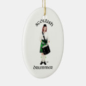 Schotse Drummer - Groene Kilt Keramisch Ornament (Rechts)