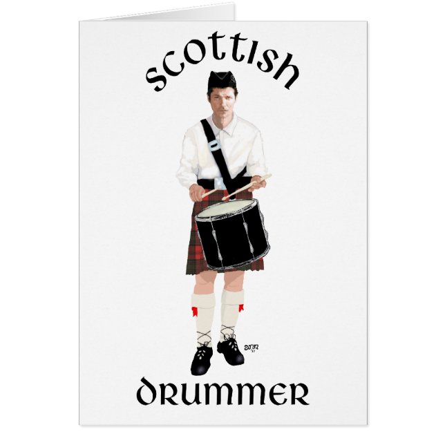 Schotse Drummer - Rode Kilt (Voorkant)