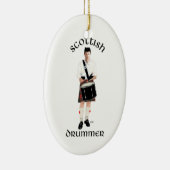 Schotse Drummer - Rode Kilt Keramisch Ornament (Rechts)