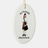 Schotse Drummer - Vrouw Keramisch Ornament (Rechts)