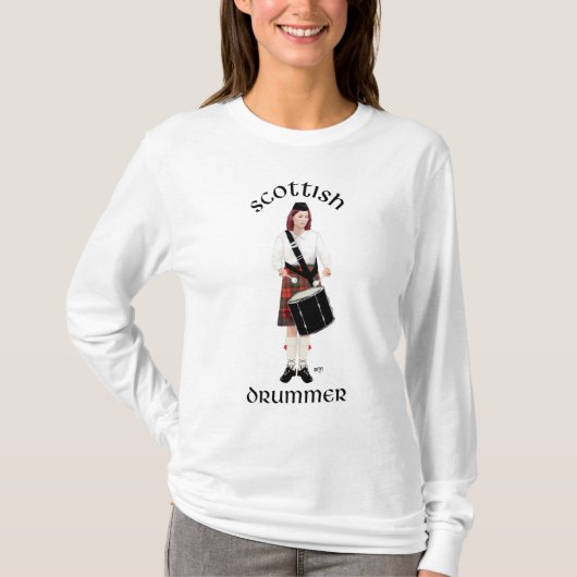 Schotse Drummer - Vrouw T-shirt (Voorkant)