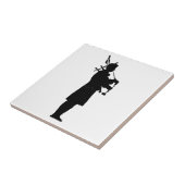 Schotse Dudelsackspeler Silhouet Tegeltje (Zijkant)