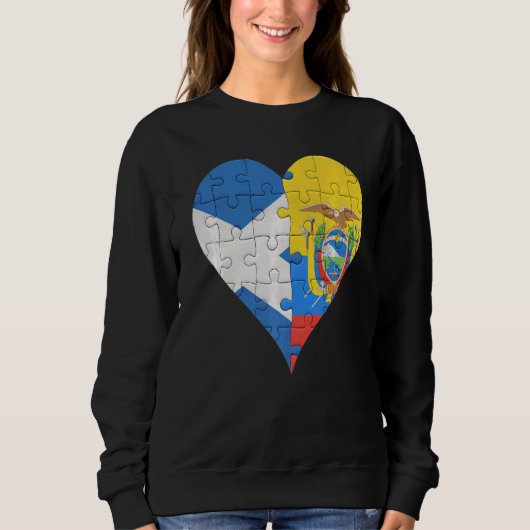 Schotse Ecuadoraanse vlag hart Trui (Voorkant)