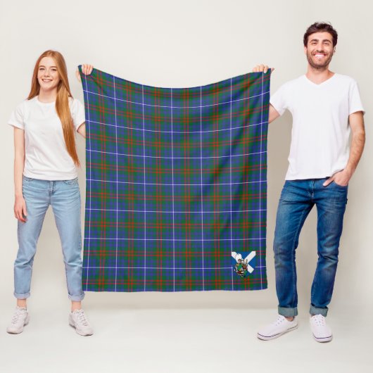 Schotse Edmonstone Tartan Plaid Fleece Deken (In situ)
