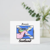 Schotse eenhoornvlag briefkaart (Staand voorkant)
