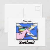 Schotse eenhoornvlag briefkaart (Voorkant / Achterkant)